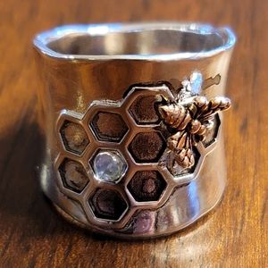 Bee and Honeycomb Ring size 6